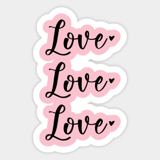 Love, love, love Sticker